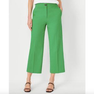 Ann Taylor The Kate Wide Leg Crop Pant Kelly Green